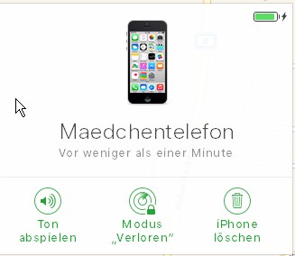 iOS: Handy finden/sperren/löschen